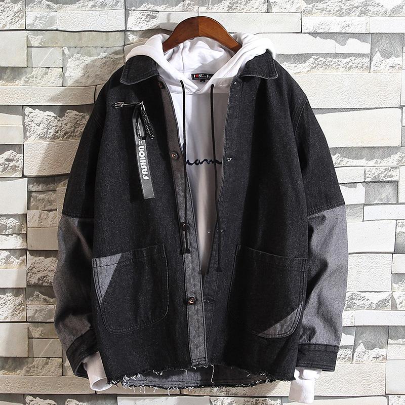 2020 spring and autumn new men's denim jacket jacket Korean version of the trend loose cool wind on the port of men's clothes1, Black
2020 spring and autumn new men's denim jacket jacket Korean version of the trend loose cool wind on the port of men's clothes1, Black