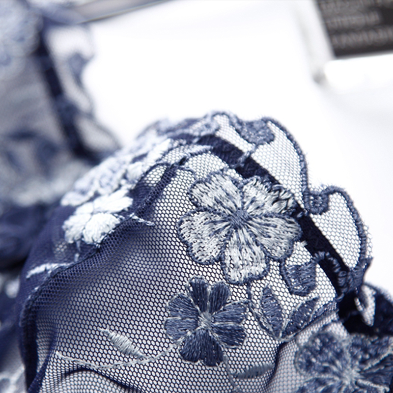 BALALOUM Women Sexy Hot Ultra-thin Transparent Bra Erotic Summer Lace Embroidery Balconette Brassiere Female Lingerie Underwear 201202
