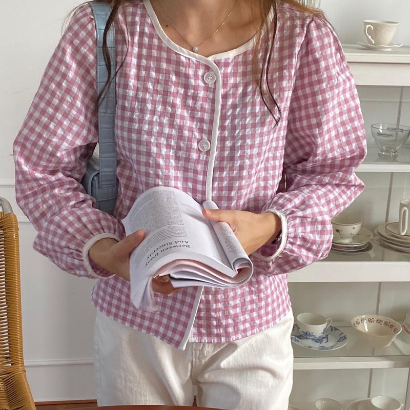 Classic Plaid Blouses Women Tops Fall Casual Loose O-neck Puff Sleeve Females Shirts Prairie Chic Female 3 Colors Blouses Tops, Black
Classic Plaid Blouses Women Tops Fall Casual Loose O-neck Puff Sleeve Females Shirts Prairie Chic Female 3 Colors Blouses Tops, Black
