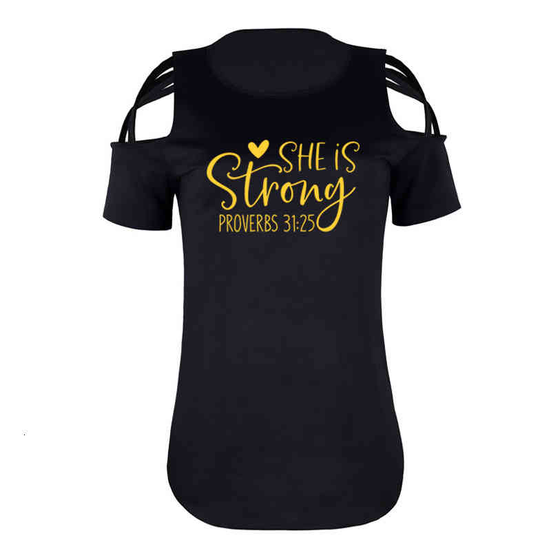 Summer Women Tee Shirt Top Camisetas Mujer She Is Strong Letter Print T Shirt Women Hollow Out Short Sleeve O, White
Summer Women Tee Shirt Top Camisetas Mujer She Is Strong Letter Print T Shirt Women Hollow Out Short Sleeve O, White