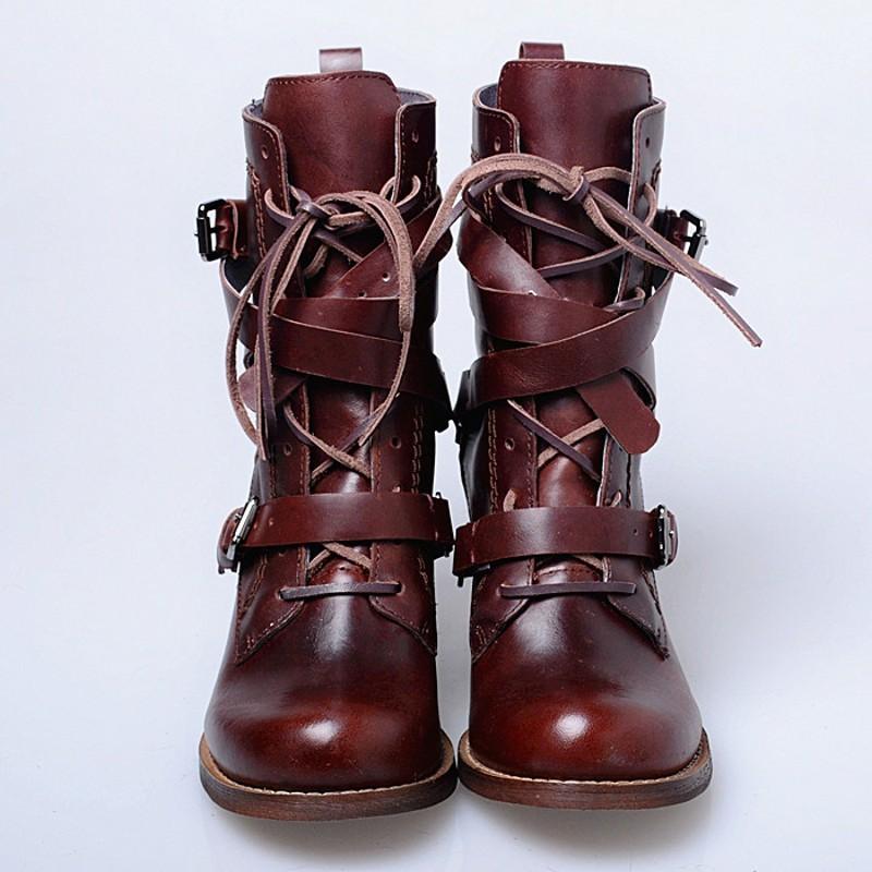Fall Winter Warm Fleece Lace Up Ankle Boots Women Street High Quality Leather Boots Retro Thick High Heel Footwear, Brown
Fall Winter Warm Fleece Lace Up Ankle Boots Women Street High Quality Leather Boots Retro Thick High Heel Footwear, Brown