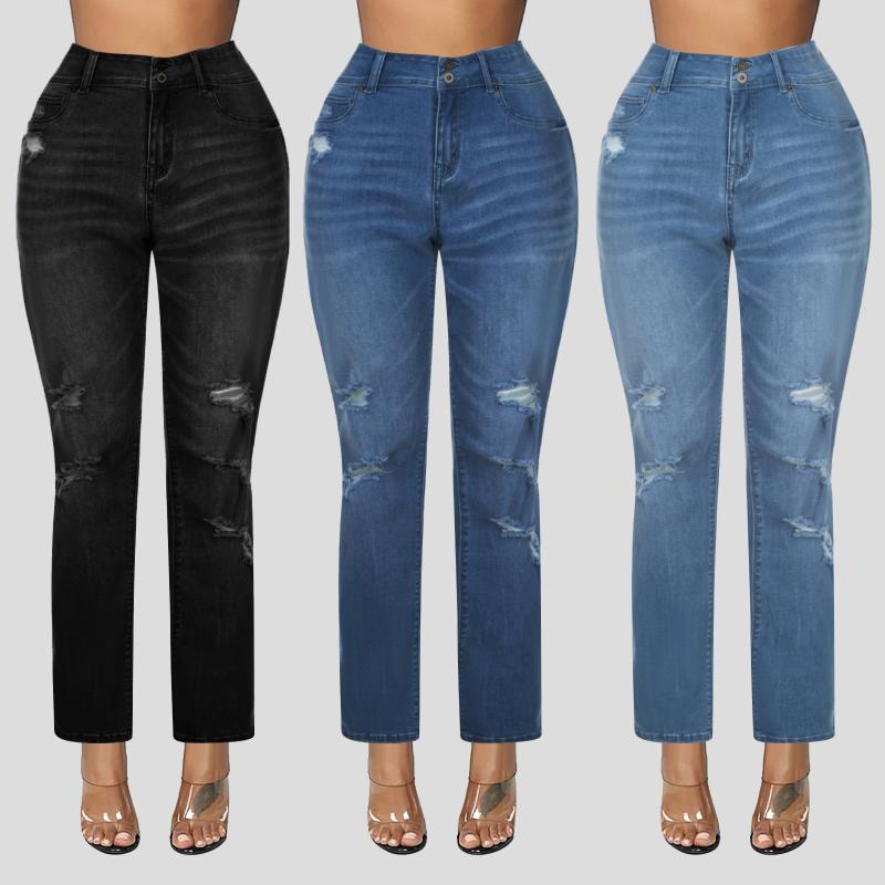 New Women' Jeans Plus Size Women Button Pocket High Waist Denim Pants Hole Casual Jeans Trousers 2021 Autumn Winter Trousers, Black
New Women' Jeans Plus Size Women Button Pocket High Waist Denim Pants Hole Casual Jeans Trousers 2021 Autumn Winter Trousers, Black