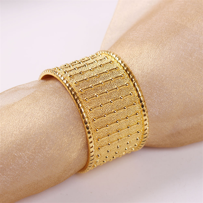 Wed Silver Gold Napkin Ring Holder