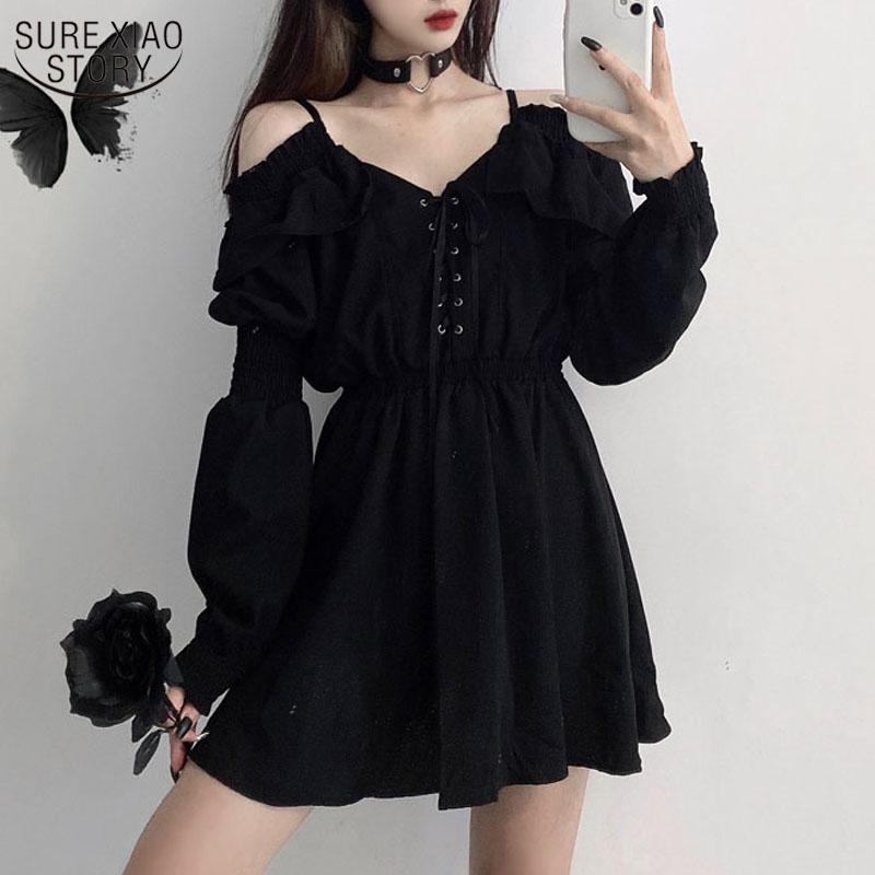 Casual Dresses Off Shoulder Long Sleeve Sling Sexy Dress Women 2022 V-Neck Black Summer Short Party Plus Size Ladies Robe 13434, Black;gray
Casual Dresses Off Shoulder Long Sleeve Sling Sexy Dress Women 2022 V-Neck Black Summer Short Party Plus Size Ladies Robe 13434, Black;gray