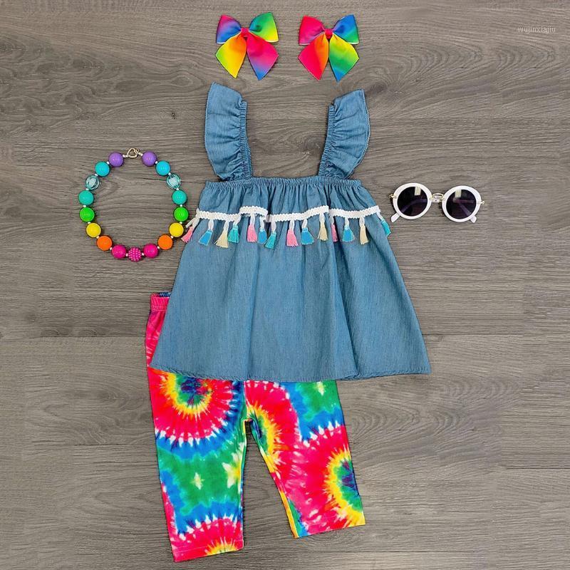 Rainbow Tie-dyed Baby Girls Outfits Set Multicolor Tassel Suspender Denim Vest Tops Pants Set Toddler Infant Girl Summer Clothes1, Multi
Rainbow Tie-dyed Baby Girls Outfits Set Multicolor Tassel Suspender Denim Vest Tops Pants Set Toddler Infant Girl Summer Clothes1, Multi
