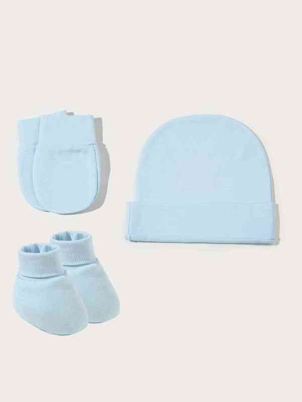 Baby Solid Hat & Gloves & Socks SHE