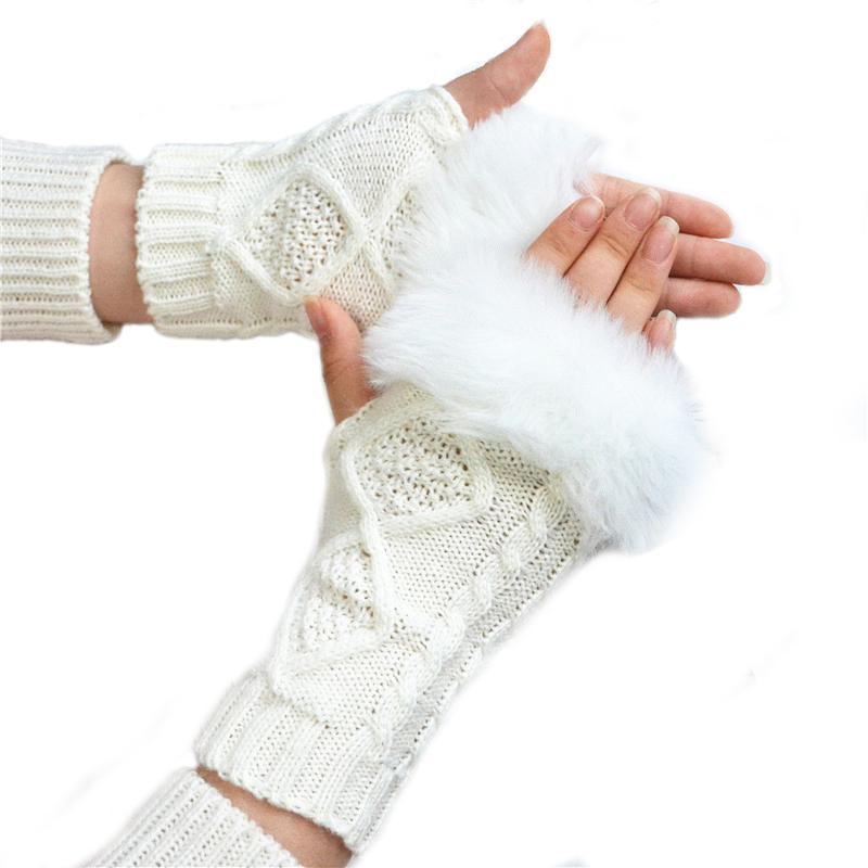 Woman Fingerless Gloves Winter Warm Soft Velvet Knitted Mittens Girls Cycling Half-Finger Cover
Woman Fingerless Gloves Winter Warm Soft Velvet Knitted Mittens Girls Cycling Half-Finger Cover