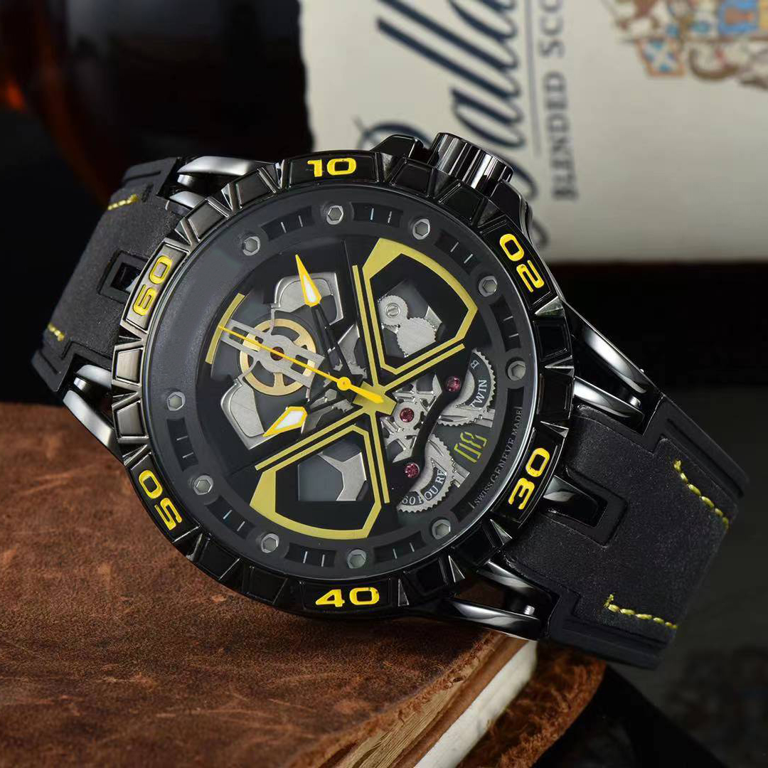 Luxury mens watches quartz movement black big dial rubber strap famous analog watch for men colorful sport military wristwatch waterproof Montre De Luxe
Luxury mens watches quartz movement black big dial rubber strap famous analog watch for men colorful sport military wristwatch waterproof Montre De Luxe