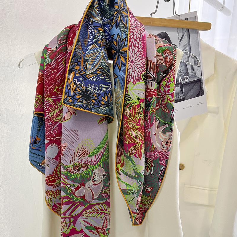 Scarves Double-Sided Clear Printed Real Twill Silk Scarf Shawl For Women 100% Ladies Warm Shade 90X90CM
Scarves Double-Sided Clear Printed Real Twill Silk Scarf Shawl For Women 100% Ladies Warm Shade 90X90CM