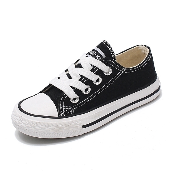 Children's canvas shoes 2025 spring and autumn fashion low-top lace-up boy and girl shoes parent-child shoes casual cloth shoes Y250331