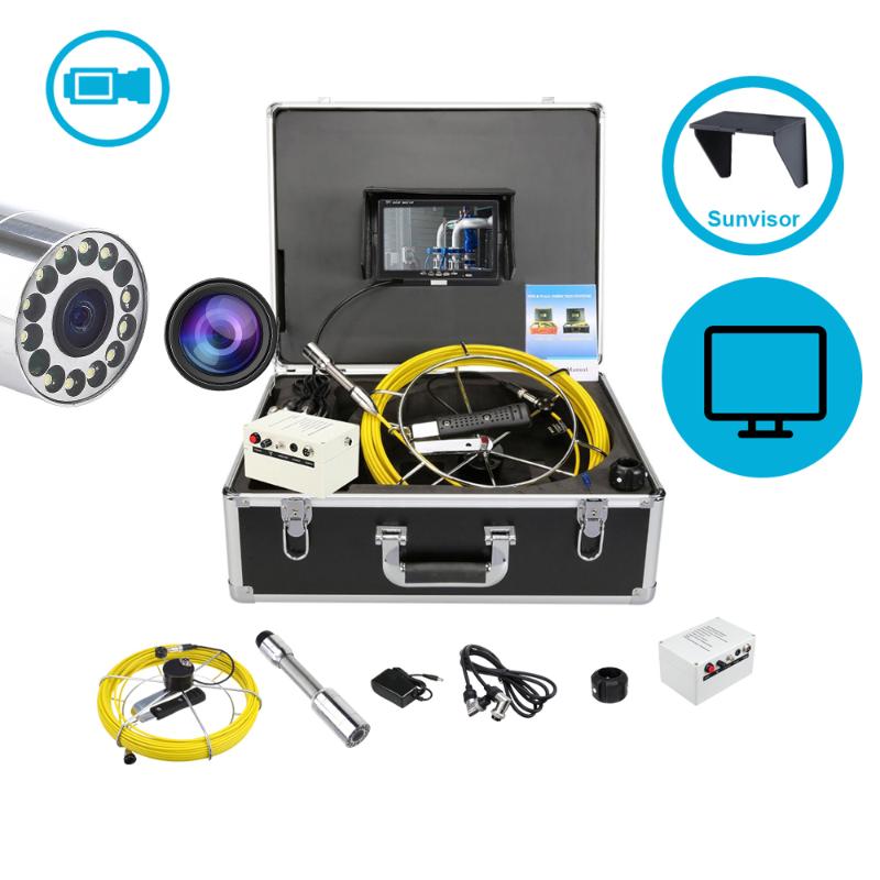 7Inch LCD Screen Monitor Sewer Pipe Drain Inspection Camera System Camera Viewing Angle 110Degree With DVR Function 20M 23MM
7Inch LCD Screen Monitor Sewer Pipe Drain Inspection Camera System Camera Viewing Angle 110Degree With DVR Function 20M 23MM