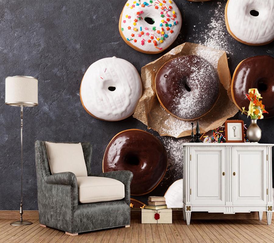 Custom photo, Donuts Chocolate Pastry Powdered sugar murals for restaurant bar kitchen background decoration wallpaper, Polyester canvas
Custom photo, Donuts Chocolate Pastry Powdered sugar murals for restaurant bar kitchen background decoration wallpaper, Polyester canvas