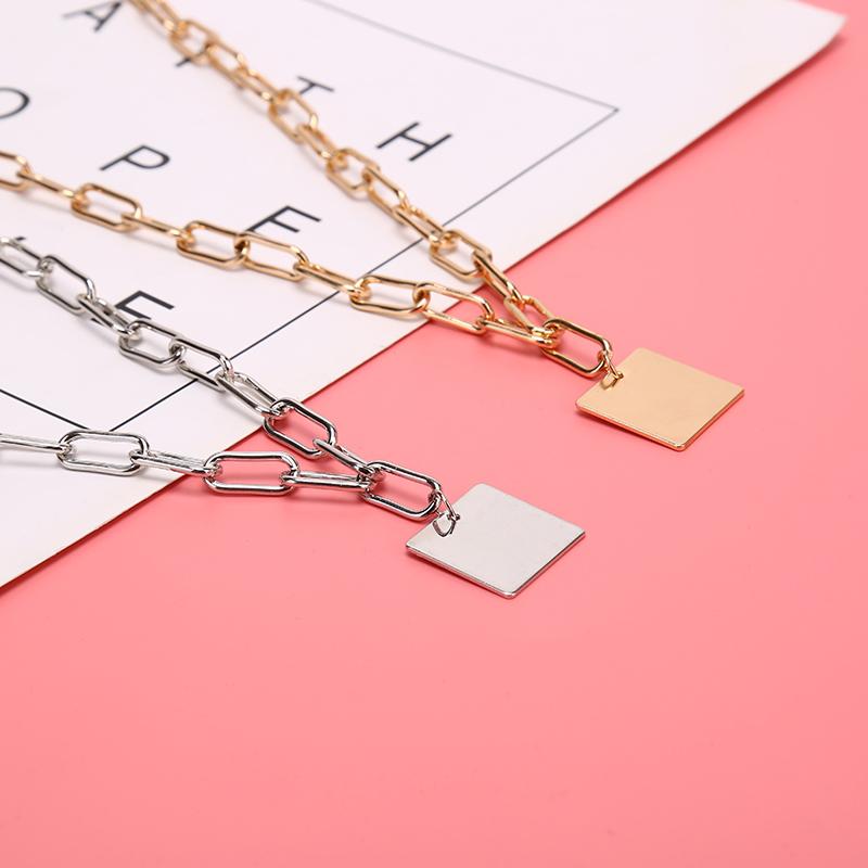 HOT Simple Square Pendant Necklaces Thick Chain Necklace 2020 Fashion Hip Hop Necklace Women Men Jewelry
HOT Simple Square Pendant Necklaces Thick Chain Necklace 2020 Fashion Hip Hop Necklace Women Men Jewelry