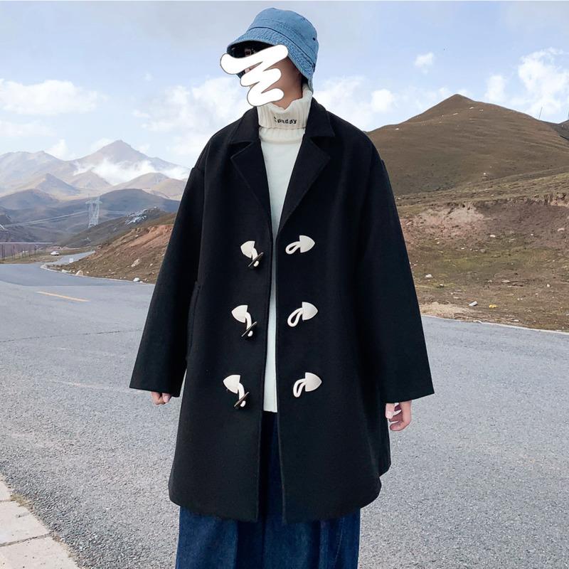 Korean Style Long Woolen Coat Men's Fashion Retro Casual Oversize Woolen Coat Men Wild Loose Autumn Winter Mens Overcoat, Black
Korean Style Long Woolen Coat Men's Fashion Retro Casual Oversize Woolen Coat Men Wild Loose Autumn Winter Mens Overcoat, Black