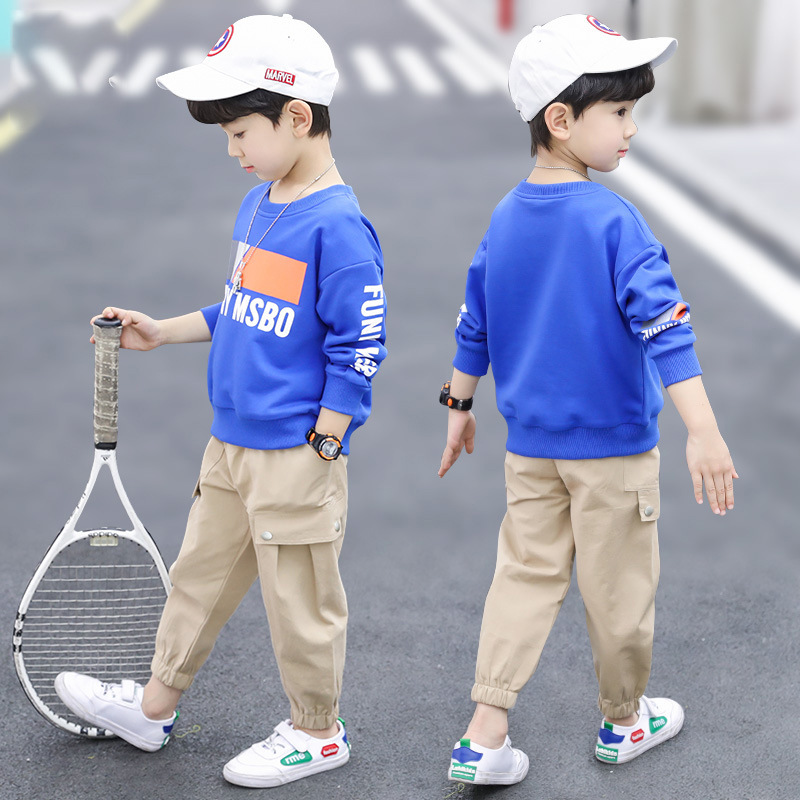 BOY'S Autumn Clothing 2020 New Style Online Celebrity Boy Western Style Handsome Spring and Autumn Clothes CHILDREX1019
