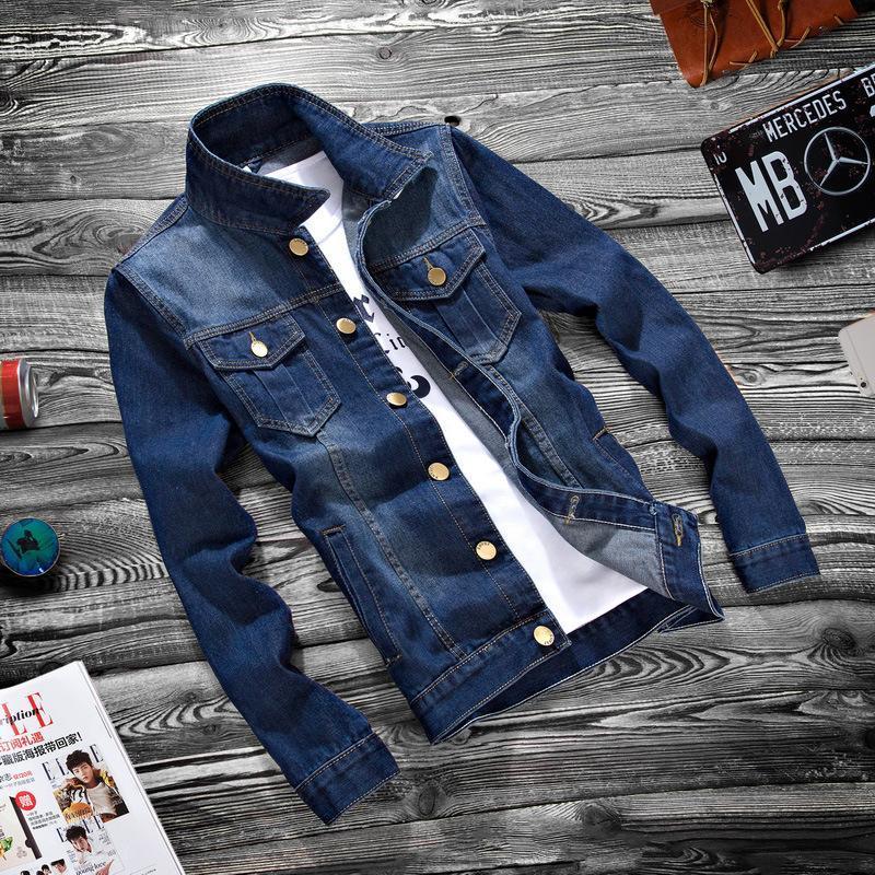 ZOGAA Autumn Youth Jeans Jacket Men Casual Holes Turndown Collar Korean Slim Jacket Cowboy Hip Hop Streetwear Denim Jacket T200117