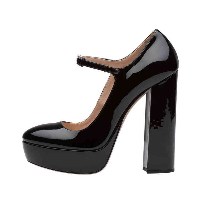 Black red wave point thick high heel waterproof platform round head Mary Jane single shoes women's shoes Chengdu, Red patent leather
Black red wave point thick high heel waterproof platform round head Mary Jane single shoes women's shoes Chengdu, Red patent leather