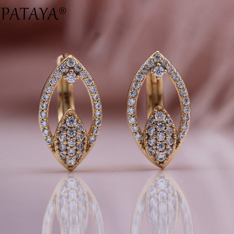 Dangle & Chandelier PATAYA Horse Eye Shape Circle Earring 585 Rose Gold Natural Zircon Unusual Earrings Women Cute Trendy Fashion Jewelry
Dangle & Chandelier PATAYA Horse Eye Shape Circle Earring 585 Rose Gold Natural Zircon Unusual Earrings Women Cute Trendy Fashion Jewelry