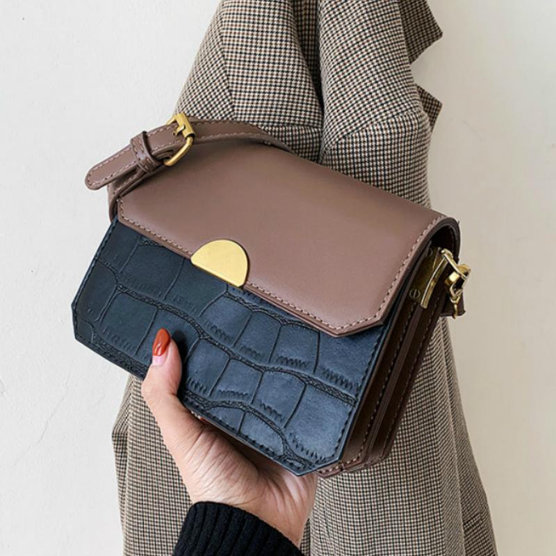 Contrast Color Crocodile Pattern Crossbody bags Women Small Handbag small bag PU Leather Hand Bag Ladies Designer Evening Bags, Black
Contrast Color Crocodile Pattern Crossbody bags Women Small Handbag small bag PU Leather Hand Bag Ladies Designer Evening Bags, Black