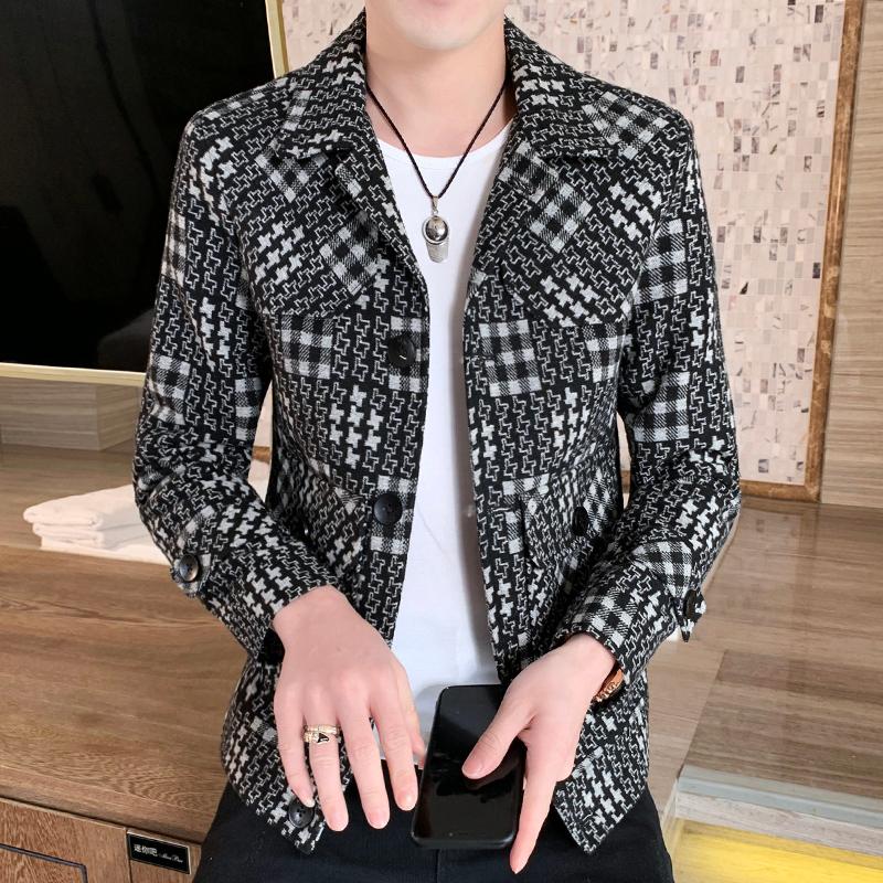 High Quality Casual Plaid Jacket Men 2020 Autumn Winter Youth Woolen Trench Coat Jacket Steetwear Outwear Windbreaker Erkekler, Light grey
High Quality Casual Plaid Jacket Men 2020 Autumn Winter Youth Woolen Trench Coat Jacket Steetwear Outwear Windbreaker Erkekler, Light grey