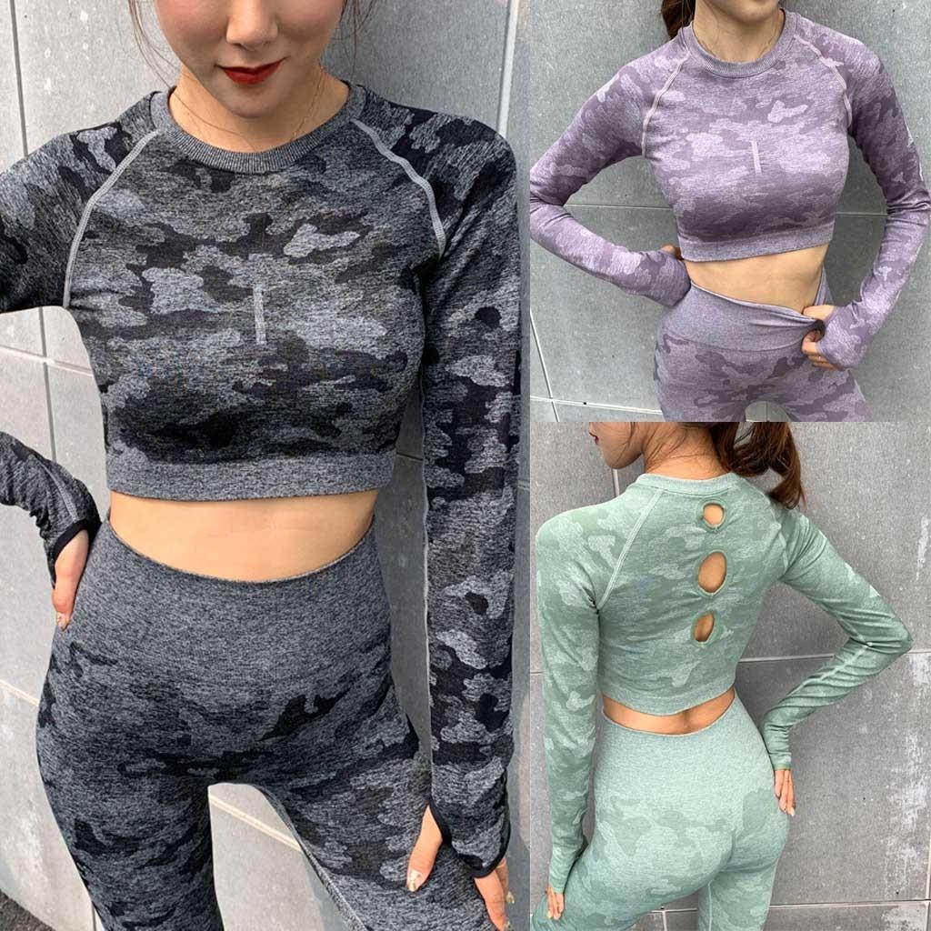 Camouflage Gym Clothing Women Yoga Set Fitness suit Workout Sets yoga suit women fitness set Women's Sportswear suit#g3, Gray
Camouflage Gym Clothing Women Yoga Set Fitness suit Workout Sets yoga suit women fitness set Women's Sportswear suit#g3, Gray