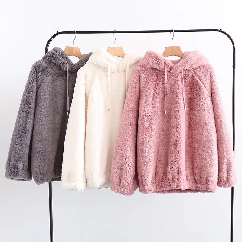 Februaryfrost Harajuku Plush Hoodie Soft Winter Pullover Women Sweatshirt With Bear Ears Cute Solid Outerwear Hoodies Sweatshirts, White
Februaryfrost Harajuku Plush Hoodie Soft Winter Pullover Women Sweatshirt With Bear Ears Cute Solid Outerwear Hoodies Sweatshirts, White