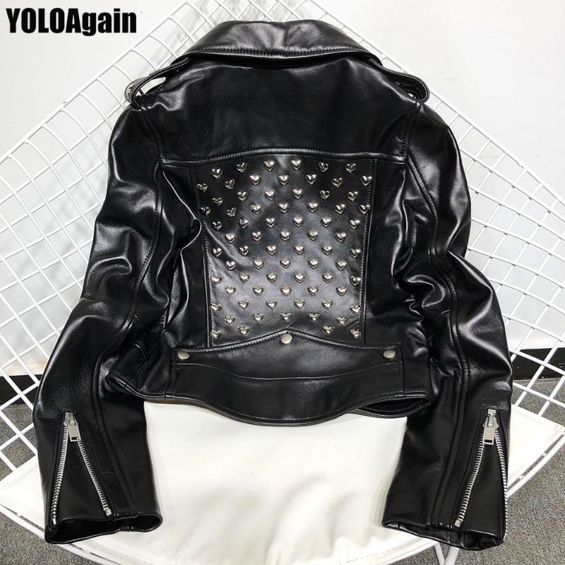 YOLOAgain women genuine leather jacket ladies heart rivet real sheepskin leather jacket, As shown
YOLOAgain women genuine leather jacket ladies heart rivet real sheepskin leather jacket, As shown