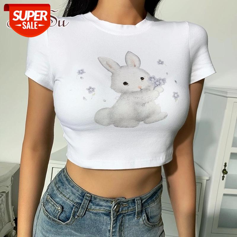 ArtSu Cute Rubbit Print White T-shirts Women Bodycon Short Sleeve Crop T-shirts Harajuku Kawai Girl Summer TS28045 #tK7S
ArtSu Cute Rubbit Print White T-shirts Women Bodycon Short Sleeve Crop T-shirts Harajuku Kawai Girl Summer TS28045 #tK7S