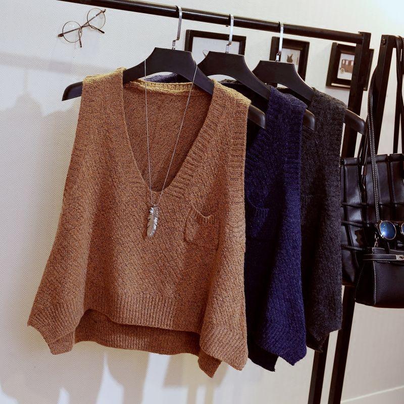 V-Neck Sleeveless Fashion Sweater Vest Women Loose Pocket Decoration Frill Knitted Bottoming Sweater Vest Pullover Female Spring, Brown
V-Neck Sleeveless Fashion Sweater Vest Women Loose Pocket Decoration Frill Knitted Bottoming Sweater Vest Pullover Female Spring, Brown