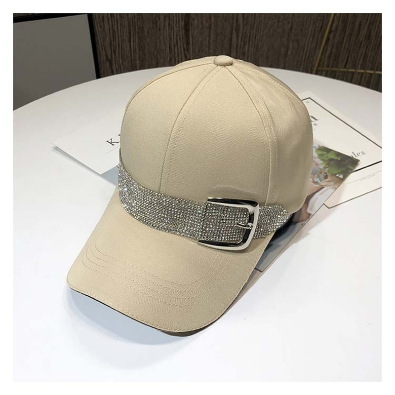 New Fashion Belt Baseball Caps For Women Sport Caps Outdoor Sun Hat Gorras Black hat T200715