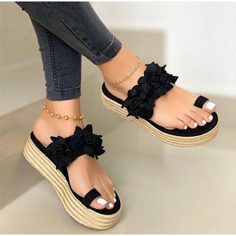 Women Summer Sandals Ladies Open Toe Slip On Flower Platform Thong Shoes Woman Fashion Comfort Casual Female Sandalias, Black
Women Summer Sandals Ladies Open Toe Slip On Flower Platform Thong Shoes Woman Fashion Comfort Casual Female Sandalias, Black