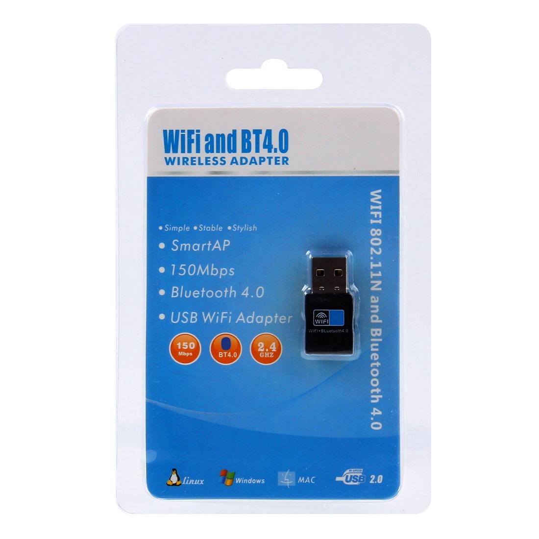 2 in 1 Bluetooth 40 150Mbps 24GHz USB WiFi Wireless Adapter