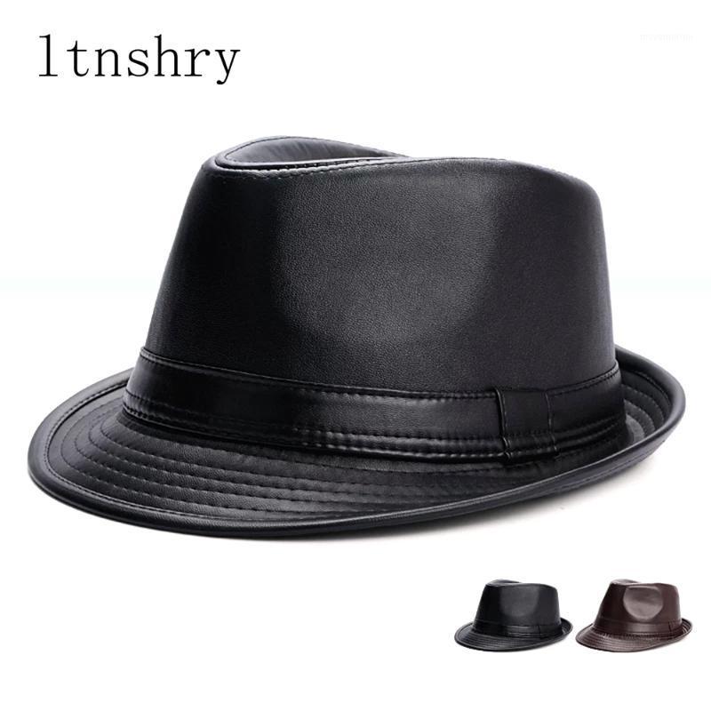 British Style Short Brim Jazz Caps Hats Fashion artificial leather Top hat Fedoras Trilby Hat solid panama formal cap Gorra1
British Style Short Brim Jazz Caps Hats Fashion artificial leather Top hat Fedoras Trilby Hat solid panama formal cap Gorra1