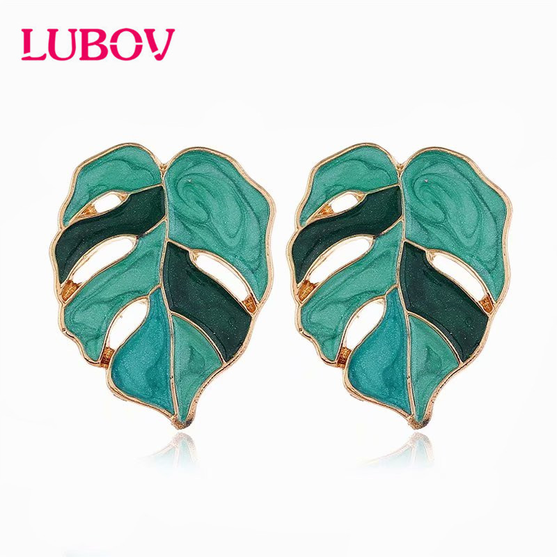 LUBOV New Fashion Flower Leafs Earrings Female Enamel Green Plant Statement Stud Earrings for Women Party Jewelry Gifts
LUBOV New Fashion Flower Leafs Earrings Female Enamel Green Plant Statement Stud Earrings for Women Party Jewelry Gifts