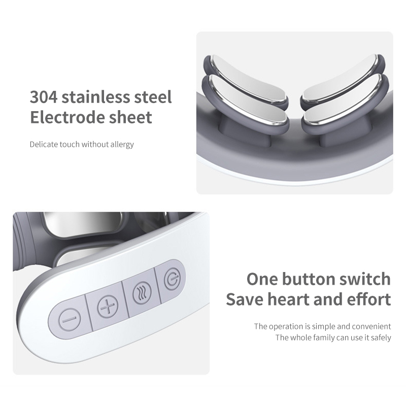 Neck Massager Four Heads Smart Electric Neck Massage Health Care Shoulder Relaxation Relieve Stress Fatigue Pain Relief Tool 201104