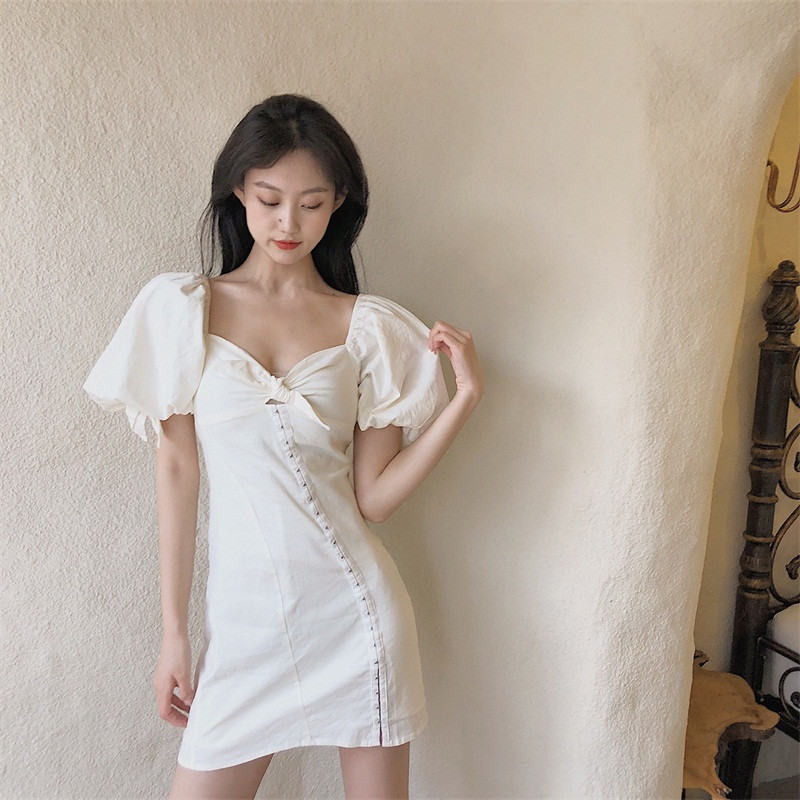2021 New Portrait Female Tied Puff Sleeves Summer High-waisted Elegant Square Neck Short White Dress 4FUG, The pictures
2021 New Portrait Female Tied Puff Sleeves Summer High-waisted Elegant Square Neck Short White Dress 4FUG, The pictures