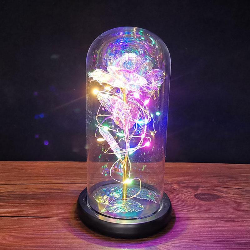 New Wishing Girl Rose In Flask Flower In Glass Night Valentine's Decoration For Wedding LED Gift Day K9B2
New Wishing Girl Rose In Flask Flower In Glass Night Valentine's Decoration For Wedding LED Gift Day K9B2