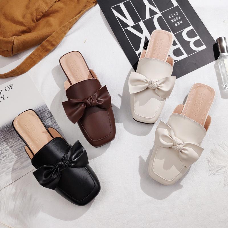 Cover Toe slippers women bow-knot square toe mules sandalias summer shoes woman flipflops low heels large size 34-44 slides 2021, Beige
Cover Toe slippers women bow-knot square toe mules sandalias summer shoes woman flipflops low heels large size 34-44 slides 2021, Beige
