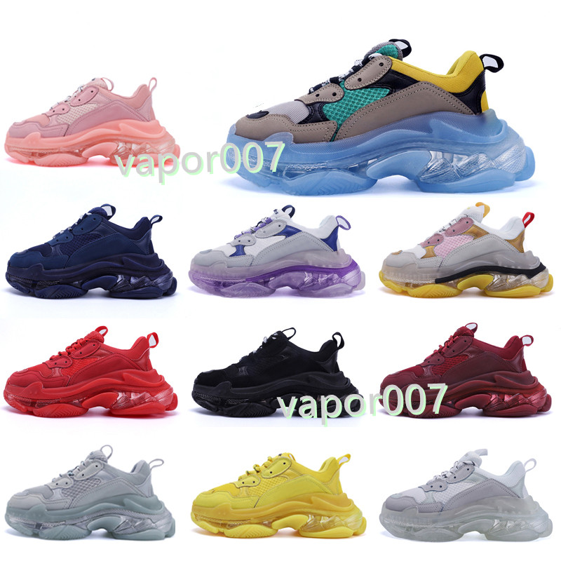 2021 Fashion Triple S men women Casual Dad Shoes neon green 17FW Sneakers Tripler Black Green Crystal clear sole Bottom Platform Shoes 36-45
2021 Fashion Triple S men women Casual Dad Shoes neon green 17FW Sneakers Tripler Black Green Crystal clear sole Bottom Platform Shoes 36-45