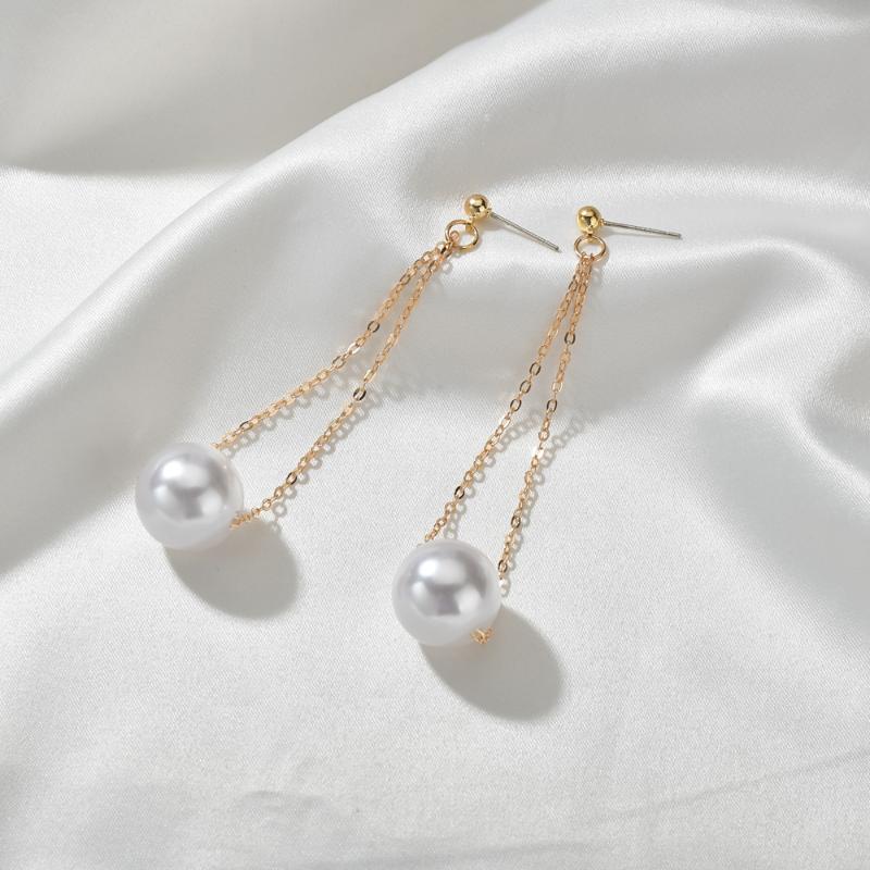 MESTILO Trendy Gold Color Long Chain Geometric Round Ball Simulated Pearl Drop Earrings For Woman Classic Jewelry Party Gifts
MESTILO Trendy Gold Color Long Chain Geometric Round Ball Simulated Pearl Drop Earrings For Woman Classic Jewelry Party Gifts