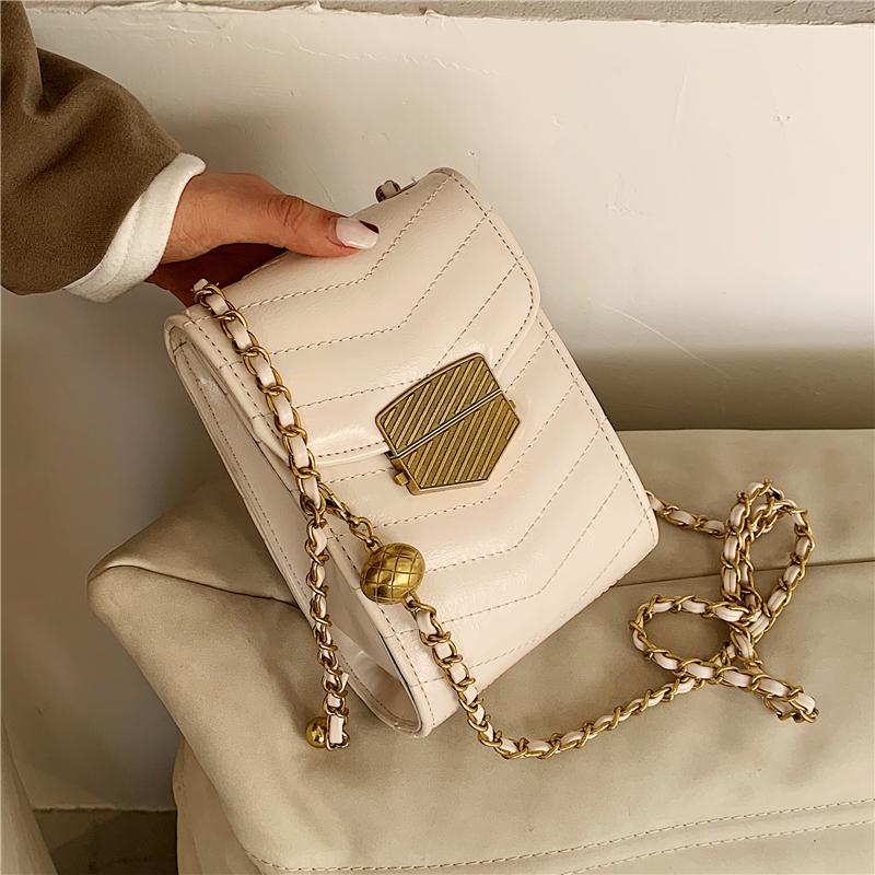 Embroidered Square Crossbody Phone Bag 2021 New High Quality PU Leather Women's Designer Handbag Chain Shoulder Messenger Bag, Beige
Embroidered Square Crossbody Phone Bag 2021 New High Quality PU Leather Women's Designer Handbag Chain Shoulder Messenger Bag, Beige