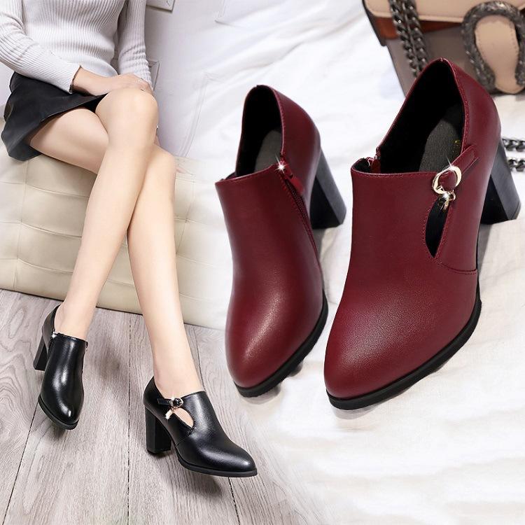 Women's shoes fashion wear-resistant high-heeled women's shoes winter new round head mother handmadethick heelsingle, Black
Women's shoes fashion wear-resistant high-heeled women's shoes winter new round head mother handmadethick heelsingle, Black