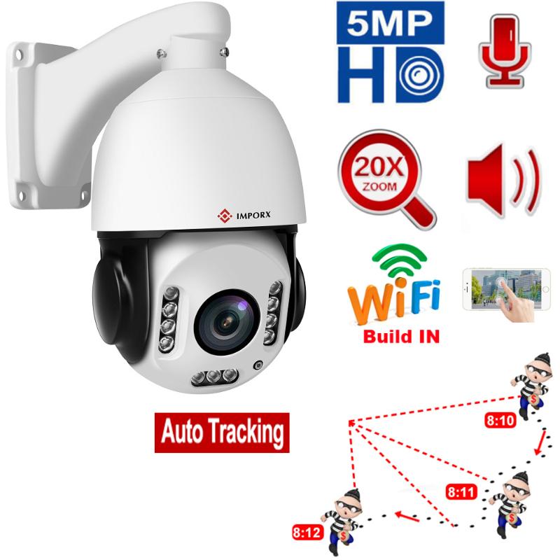 Auto Tracking Wireless WIFI PTZ IP Camera 5MP 4MP 20X WIFI People Humanoid Recognition Speed Dome IP Surveillance Camera SD Card
Auto Tracking Wireless WIFI PTZ IP Camera 5MP 4MP 20X WIFI People Humanoid Recognition Speed Dome IP Surveillance Camera SD Card