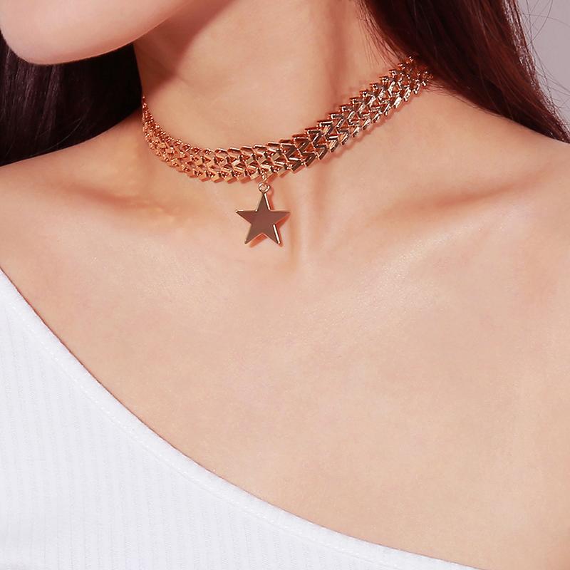 WANGLUFEI Simple Vintage Punk Gothi Star Choker Necklace For Women Men Steampunk Chunky Necklaces Street Neck Jewelry Gifts 2021
WANGLUFEI Simple Vintage Punk Gothi Star Choker Necklace For Women Men Steampunk Chunky Necklaces Street Neck Jewelry Gifts 2021