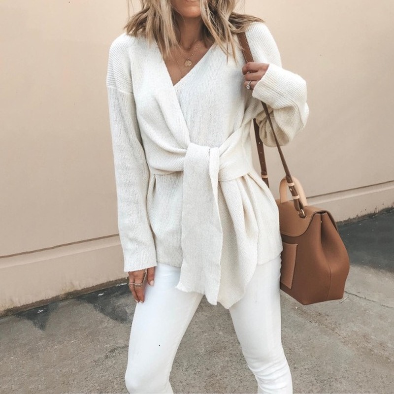 2021 New Woman's Sweater Solid Low-cut v Sleeves Long Women's Bandage Knitted or Crocheted Blouses Loose Autumn UPB0, Gray.
2021 New Woman's Sweater Solid Low-cut v Sleeves Long Women's Bandage Knitted or Crocheted Blouses Loose Autumn UPB0, Gray.