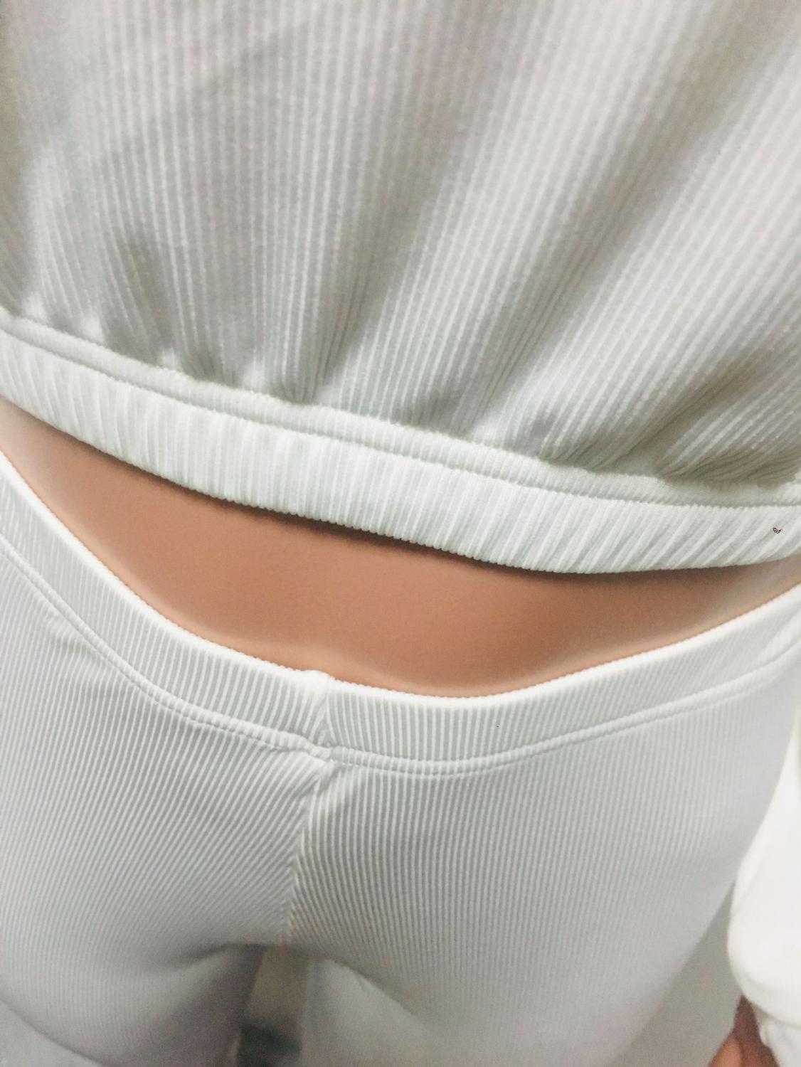 CM.YAYA Knitted Ribbed Women's Set Long Sleeve Sweater Top Pencil Pants Suit Active Wear Tracksuit Two Piece Set Fitness Outfits 201104