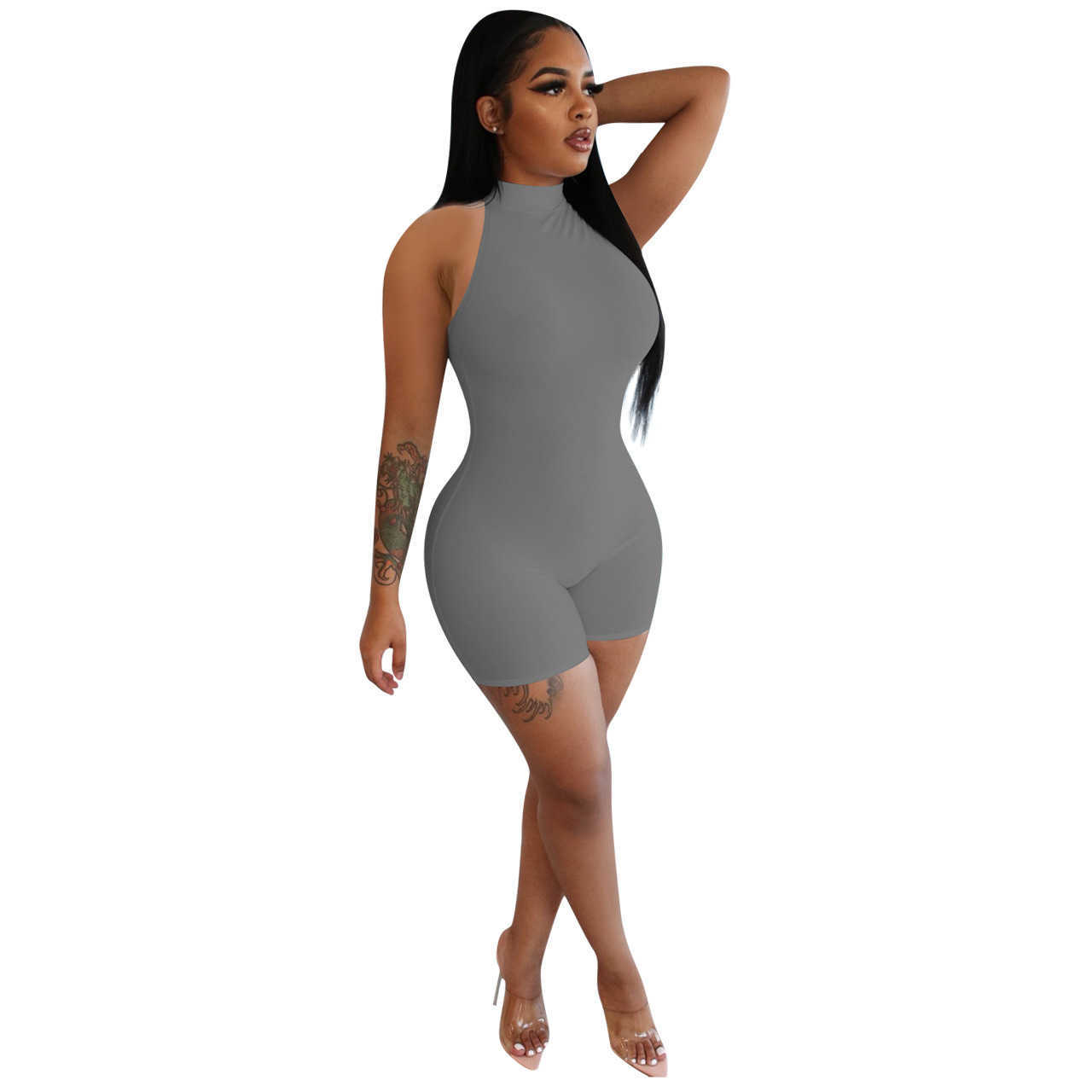 Designers summer jumpsuits Women Clothes 2023 women's sleeveless off shoulder slim Jumpsuit amp rompers short