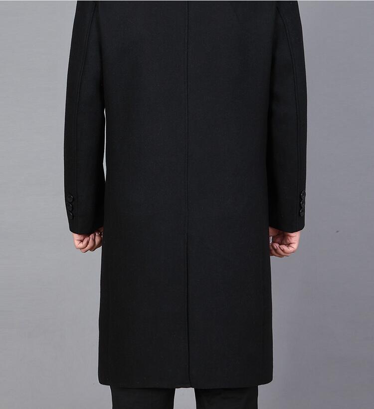 winter tweed long coat handsome warm peaked lapel groom groomsmen wedding tuxedos prom party blazer jacket only one piece