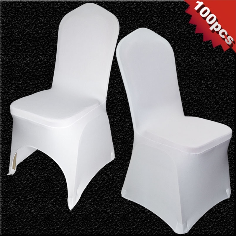 100 PCS Universal White Stretch Polyester Wedding Party Spandex Chair Covers for Weddings Banquet Hotel Decoration Decor Y200104 от DHgate WW