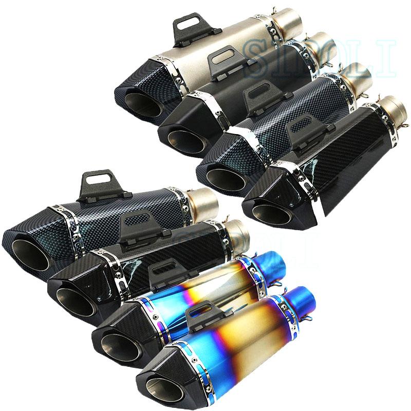 51mm Universal Motorcycle Exhaust Muffler carbon fiber Pipe Escape For MSX 125 CB1000r BENELLI 300 600 RSV4 cb400 r6 r1 TRK502
51mm Universal Motorcycle Exhaust Muffler carbon fiber Pipe Escape For MSX 125 CB1000r BENELLI 300 600 RSV4 cb400 r6 r1 TRK502